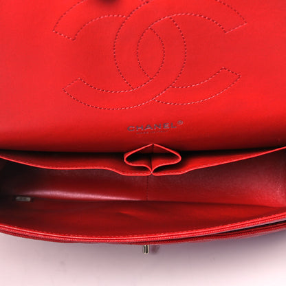 Chanel Caviar Quilted Jumbo Double Flap Red 5 of 9
