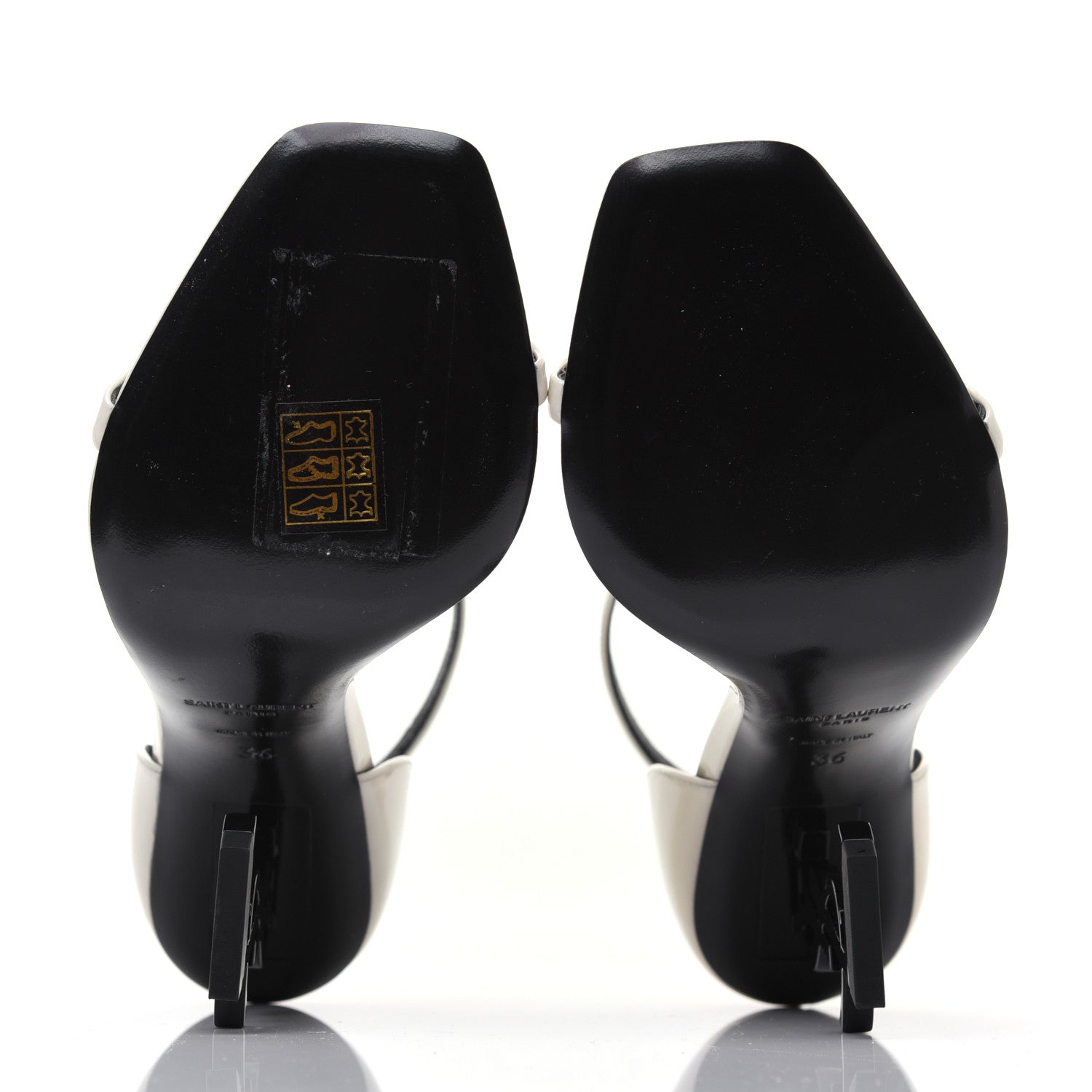 Saint Laurent Patent Calfskin Opyum 110 Sandals 36 Neutro 5 of 12