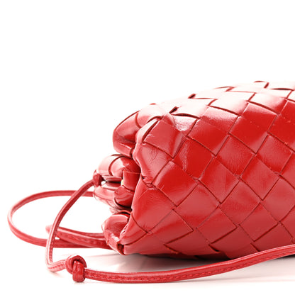 Bottega Veneta Patent Intrecciato The Mini Kiss Lock Pouch Candy Apple 8 of 9