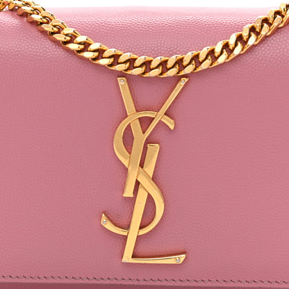 Saint Laurent Grain De Poudre Small Classic Monogram Kate Satchel Old Rose 8 of 10