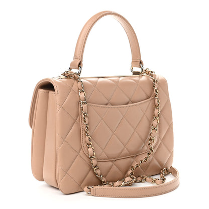 Chanel Lambskin Quilted Small Trendy CC Dual Handle Flap Bag Beige 3 of 10