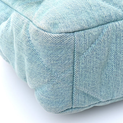 Chanel Denim Quilted Medium Chanel 19 Flap Neon Blue 9 of 11