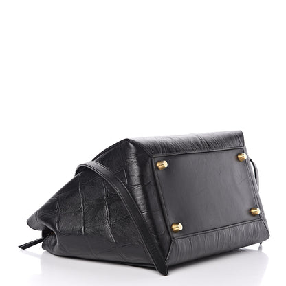 Celine Calfskin Crocodile Embossed Small Belt Bag Black 4 of 15