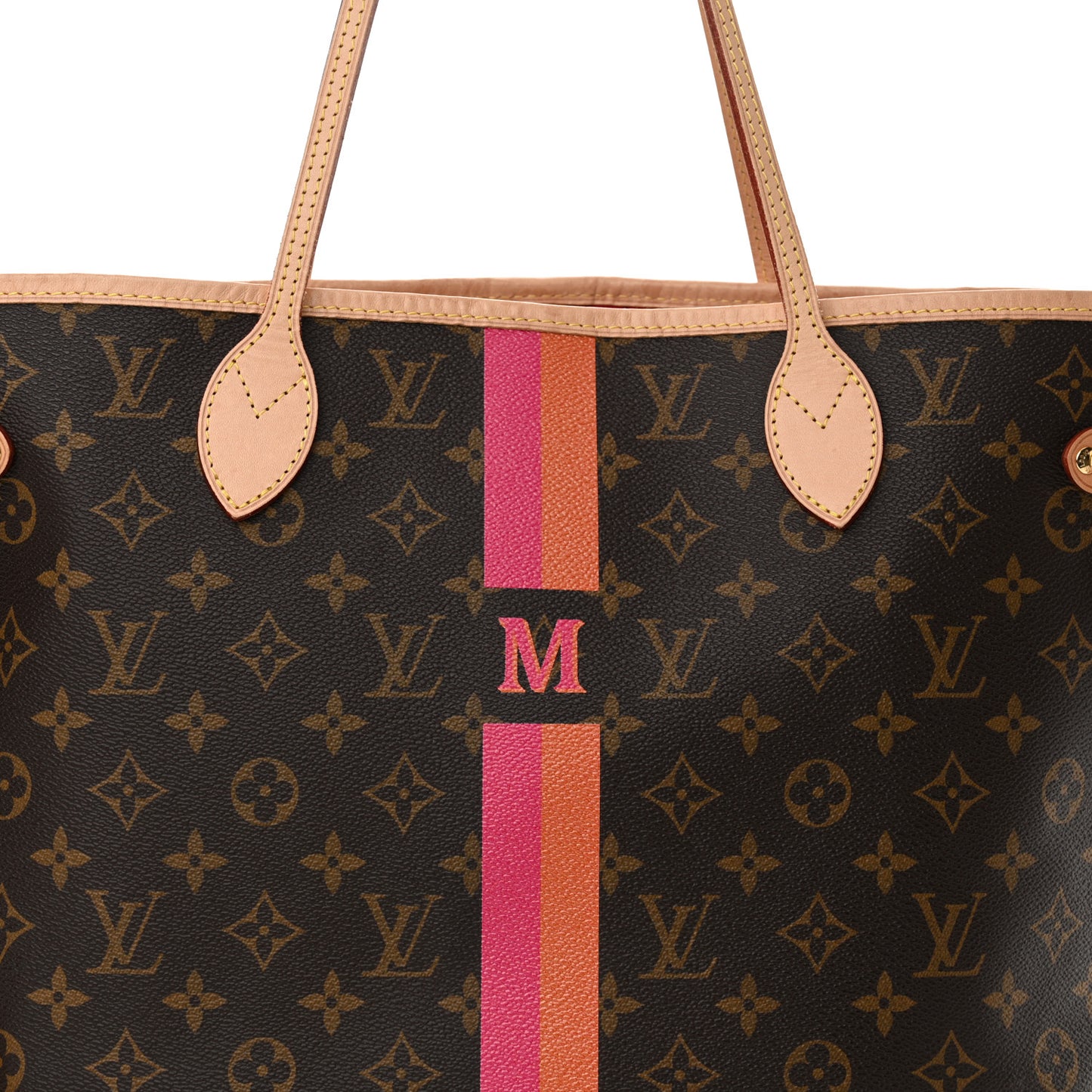 Monogram My LV Heritage Neverfull MM Fuchsia Orange