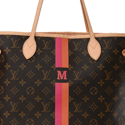 Louis Vuitton Monogram My LV Heritage Neverfull MM Fuchsia Orange 8 of 14