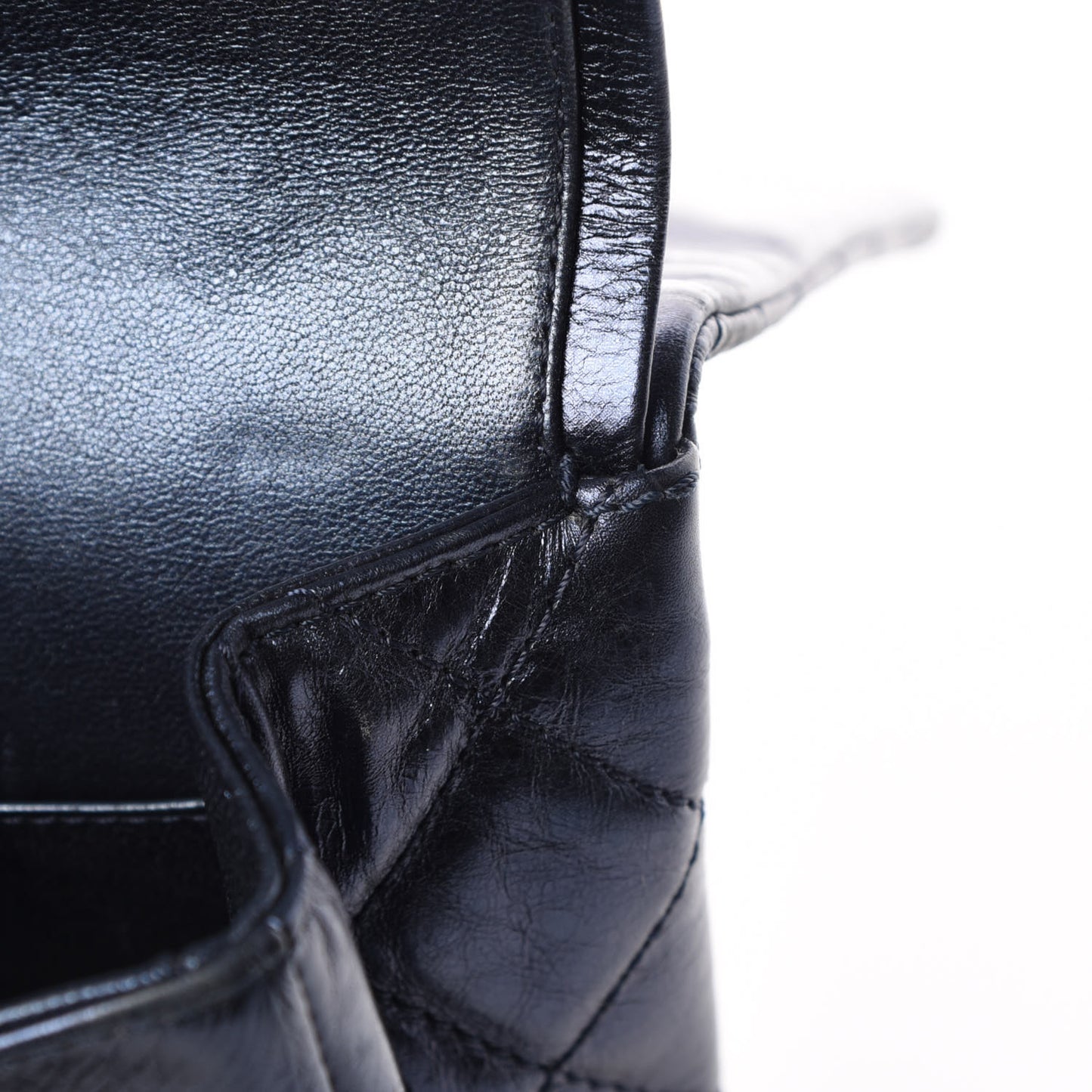 Metallic Aged Calfskin Quilted 2.55 Reissue 227 Flap Blue