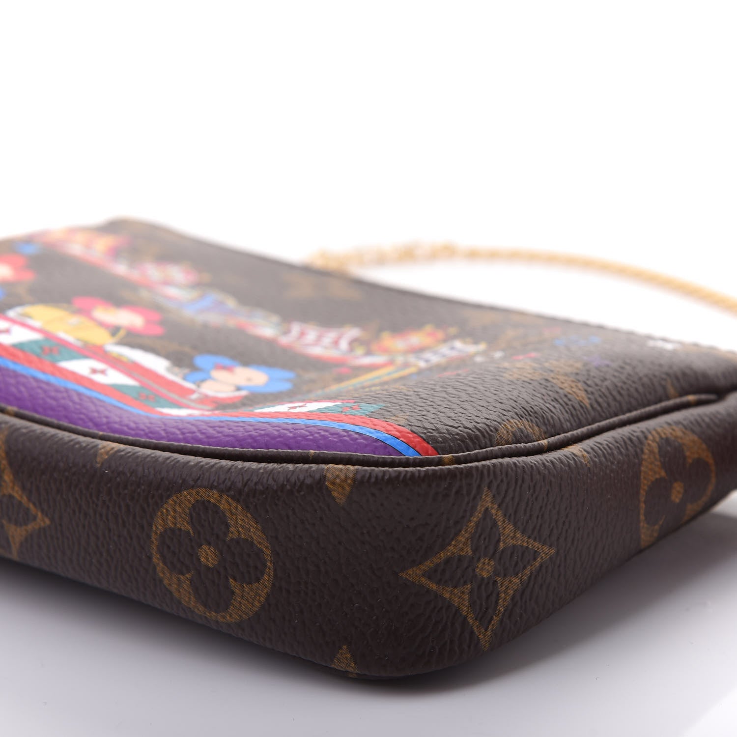 Louis Vuitton Monogram 2020 Christmas Animation Bumper Cars Mini Pochette Accessories Coquelicot 7 of 11
