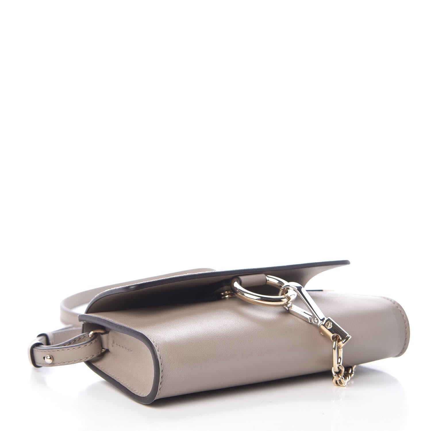 Chloe Suede Calfskin Mini Faye Shoulder Bag Motty Grey 4 of 7