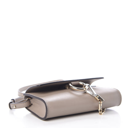Chloe Suede Calfskin Mini Faye Shoulder Bag Motty Grey 4 of 7
