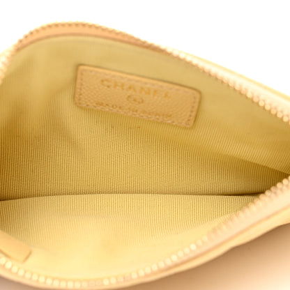 Chanel Caviar Quilted Small Cosmetic Case Yellow 5 of 8