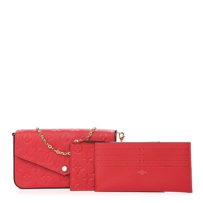 Louis Vuitton Empreinte Pochette Felicie Chain Wallet Cherry 2 of 8
