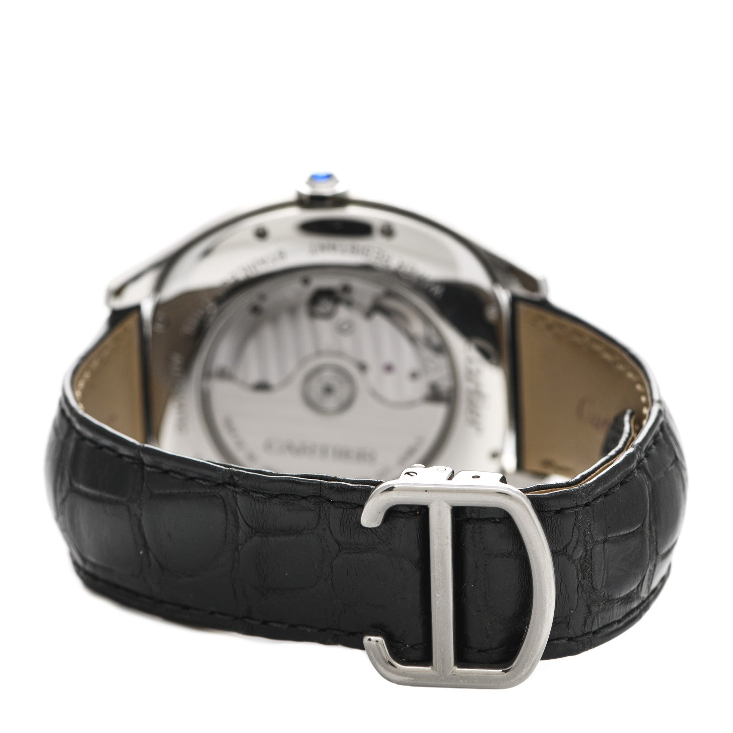Cartier Stainless Steel Alligator 41mm Drive De Cartier Automatic Watch Black 3 of 4