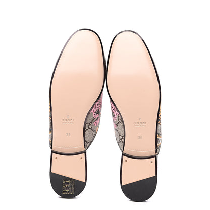 Gucci GG Supreme Monogram Bengal Womens Princetown Slippers 39 Beige Crop Pink 8 of 9