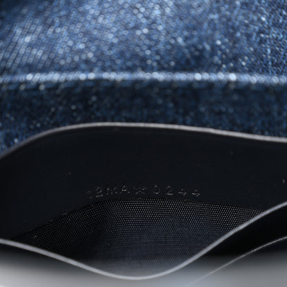 Christian Dior Denim Jacquard Oblique 30 Montaigne Dea Pouch  Blue 7 of 7