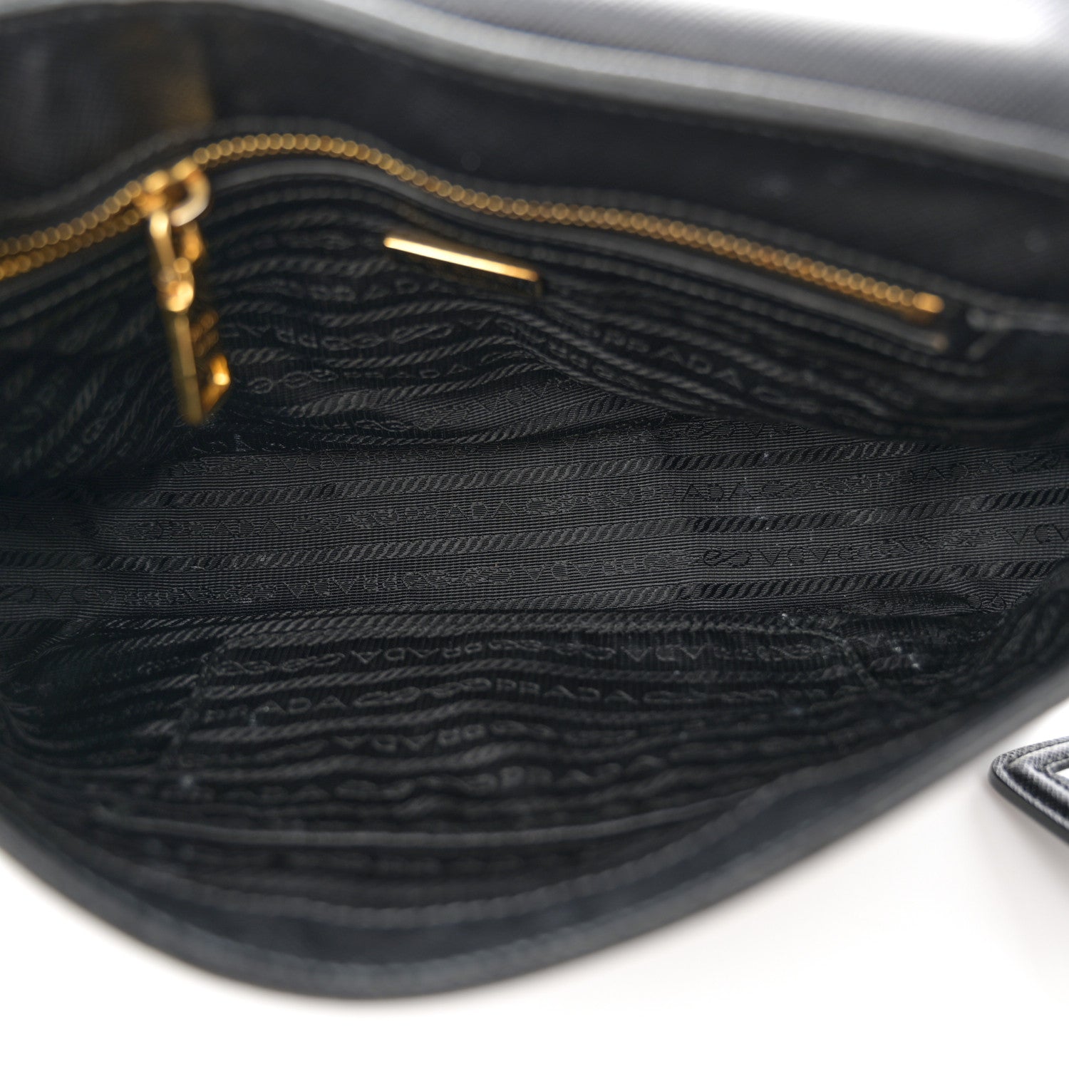 Prada Saffiano Flap Shoulder Bag Black 5 of 17