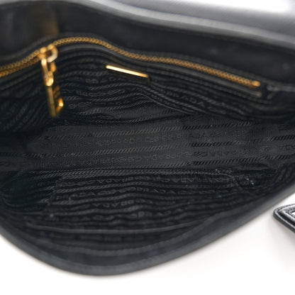 Prada Saffiano Flap Shoulder Bag Black 5 of 17