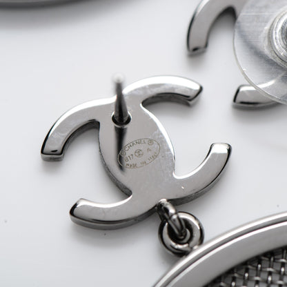 Chanel Ruthenium CC Drop Earrings 4 of 4
