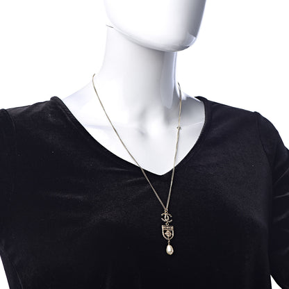 Chanel Pearl CC Drop Necklace Gold 2 of 6