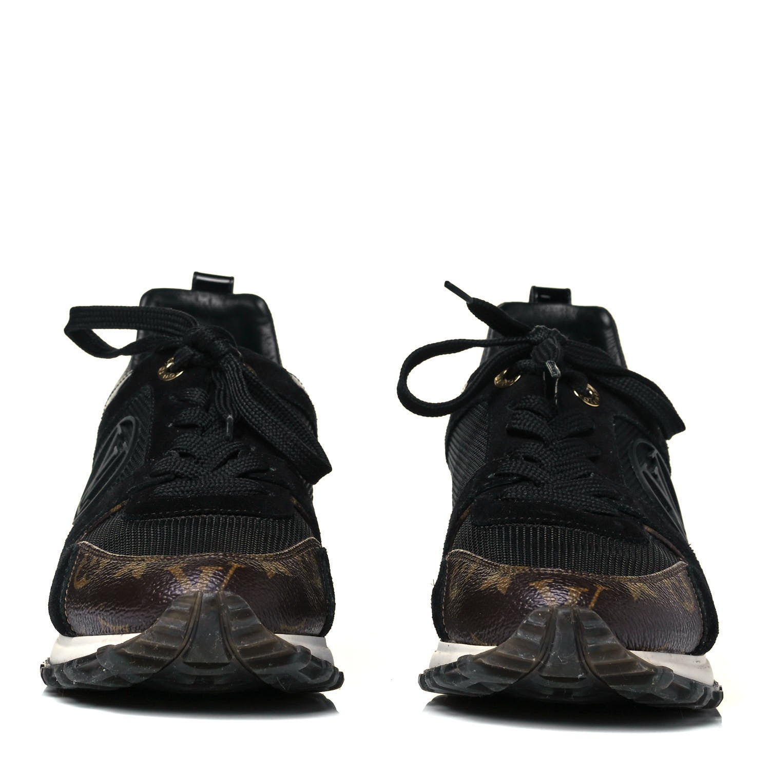 Louis Vuitton Suede Monogram Run Away Sneakers 37 Black 2 of 6