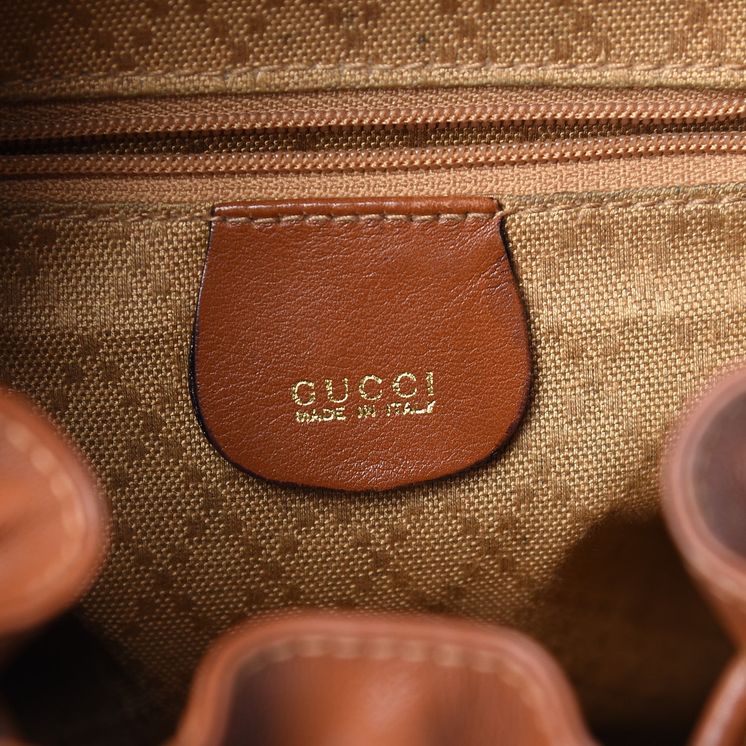 Gucci Calfskin Bamboo Mini Backpack Brown 6 of 12
