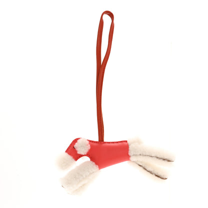 Hermes Milo Lambskin Shearling Budy Charm Rose Texas Cornaline 1 of 4