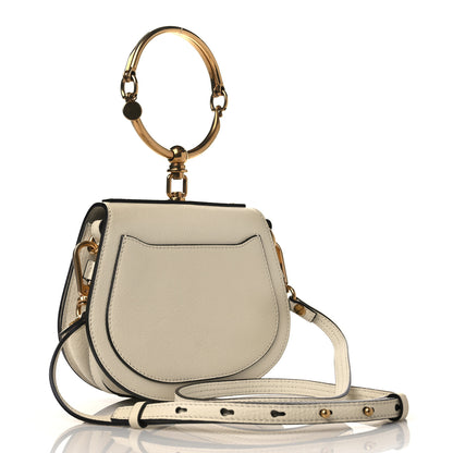 Chloe Calfskin Suede Small Nile Bracelet Bag Off White 3 of 9