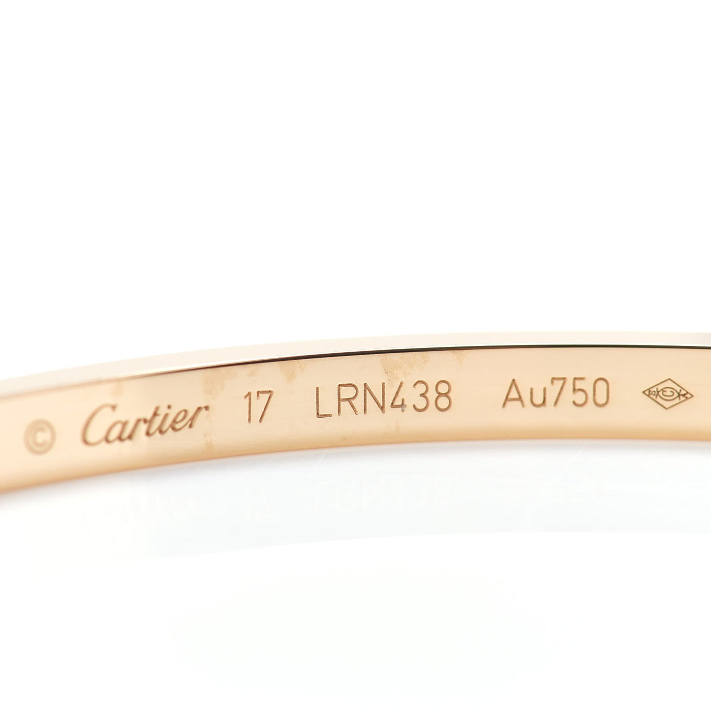 18K Yellow Gold Small LOVE Bracelet 17