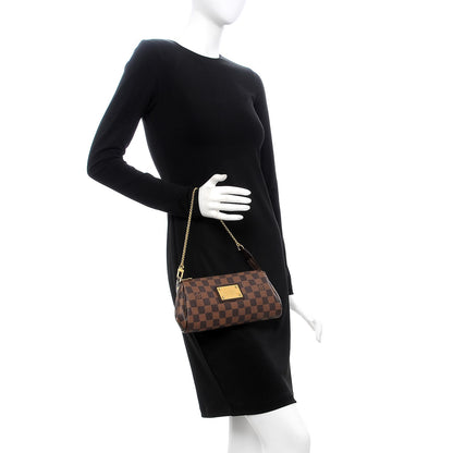 Louis Vuitton Damier Ebene Eva Clutch 2 of 8