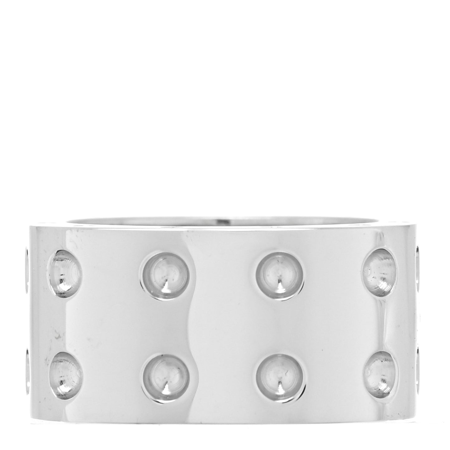 18K White Gold Pois Moi Double Row Ring 53 6.5