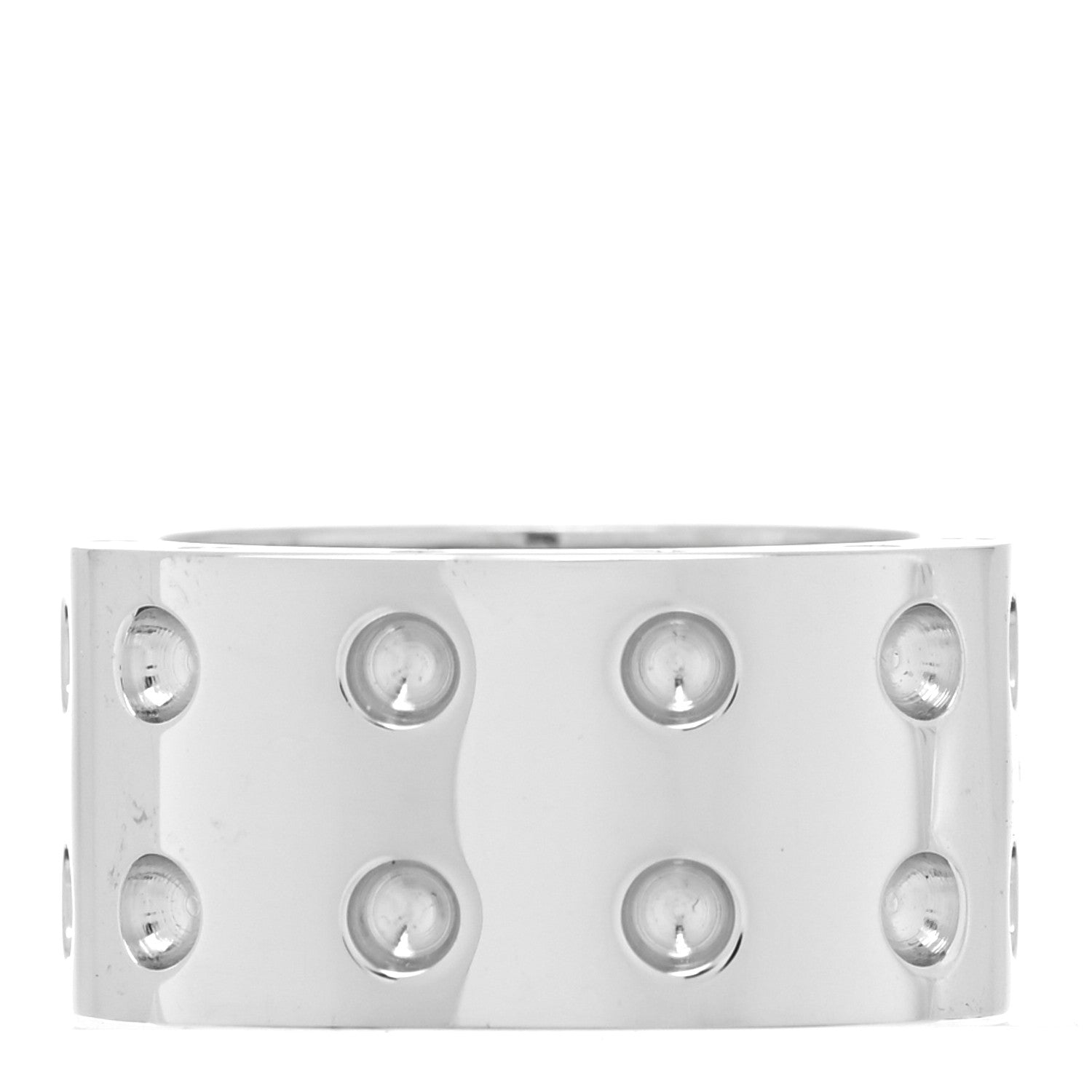 Roberto Coin 18K White Gold Pois Moi Double Row Ring 53 6.5 3 of 4