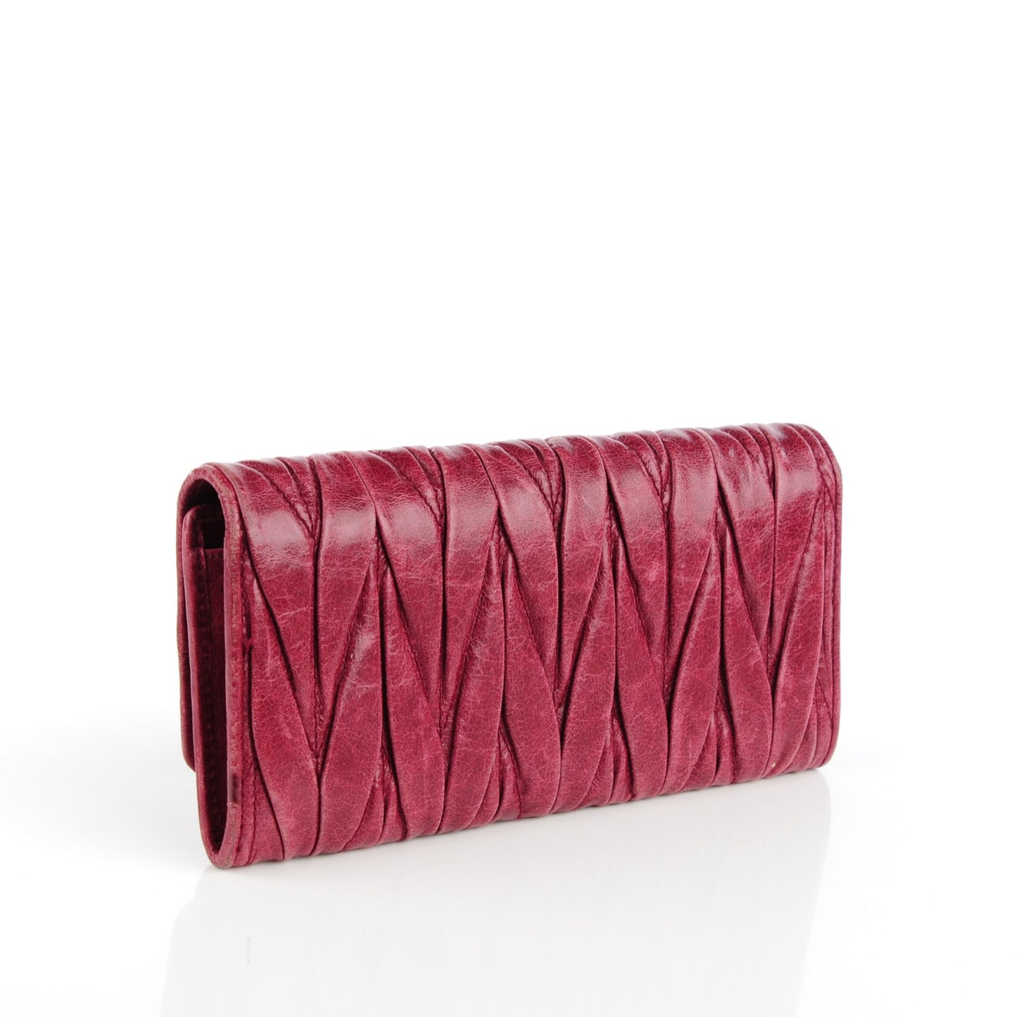 Matelasse Lux Flap Wallet Amarena