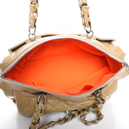 Chanel Patent Quilted Day Glo Flap Bag Beige 5 of 18