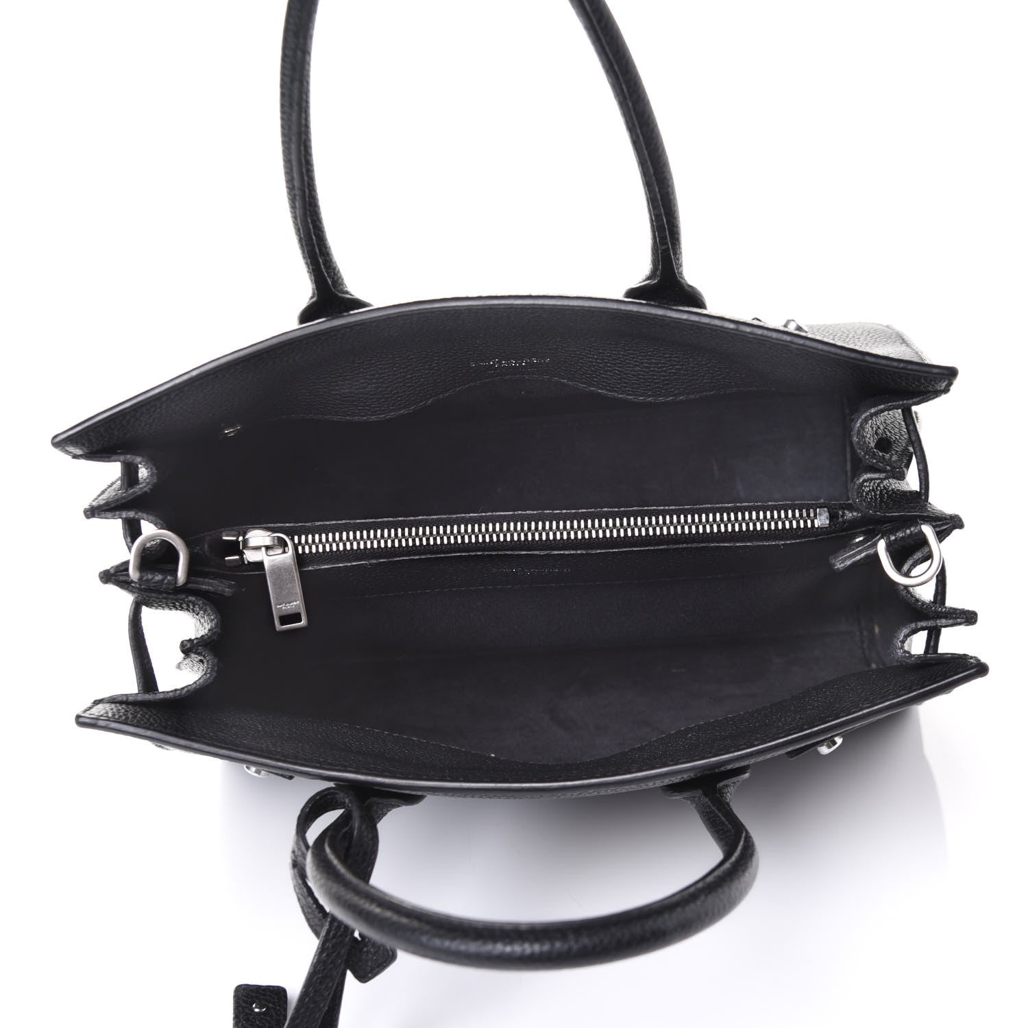 Saint Laurent Grained Calfskin Baby Sac De Jour Souple Black 4 of 4