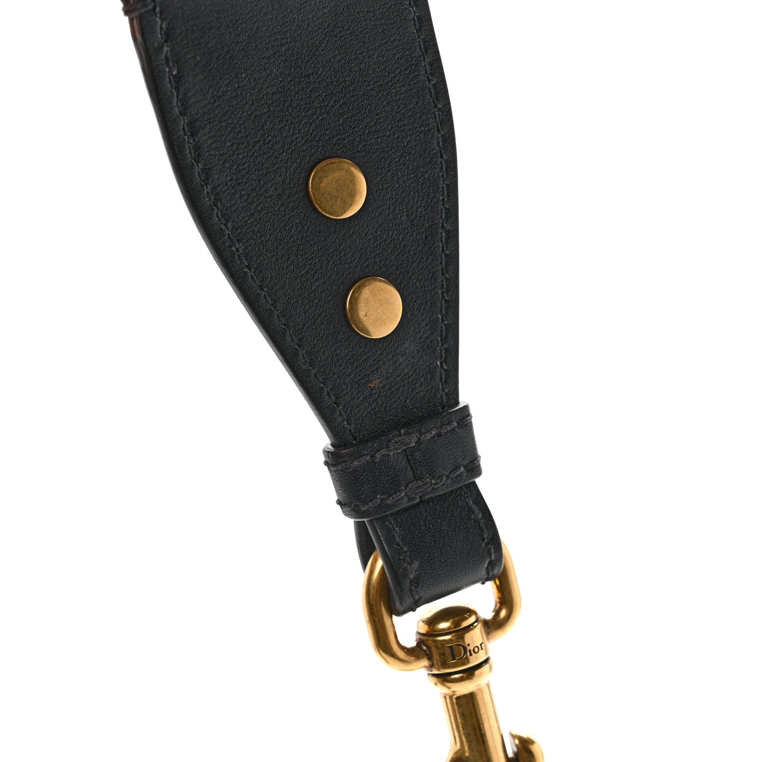 Christian Dior Oblique Studded Shoulder Strap Blue 3 of 6
