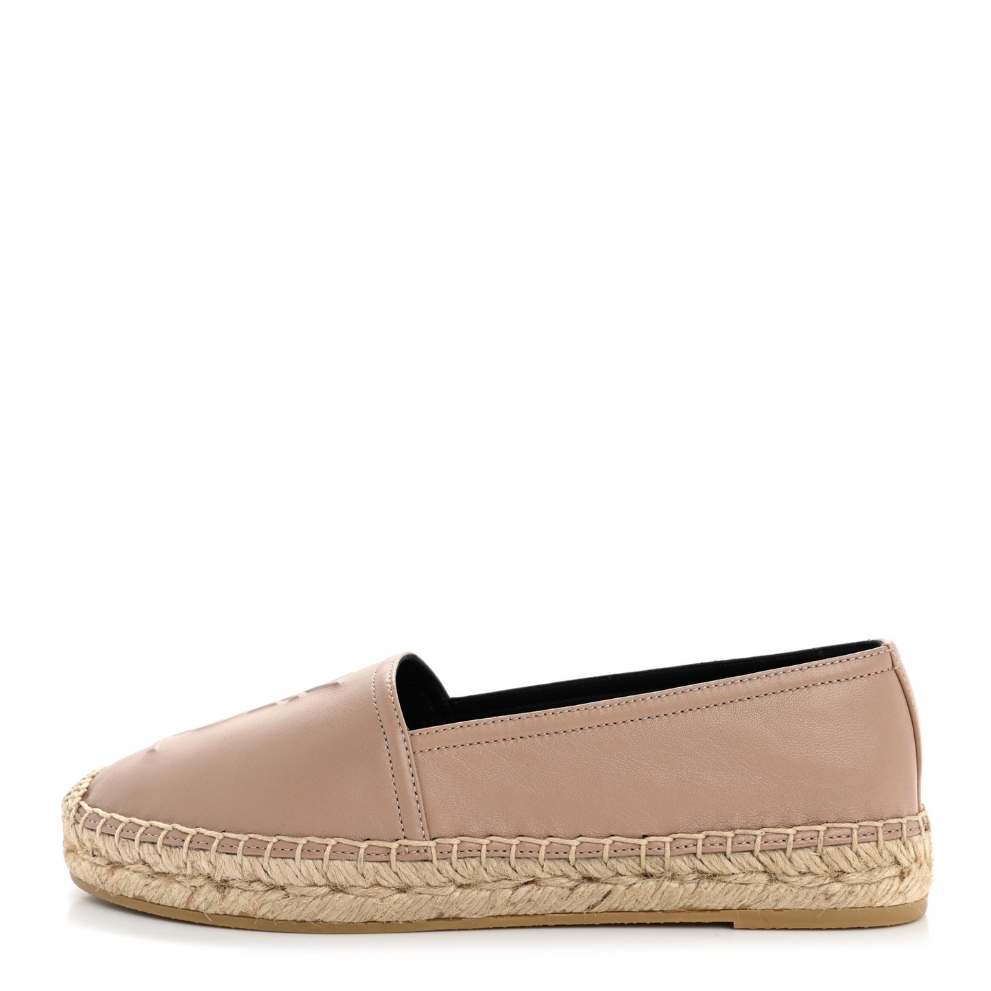Lambskin Monogram Espadrilles 35.5 Nude