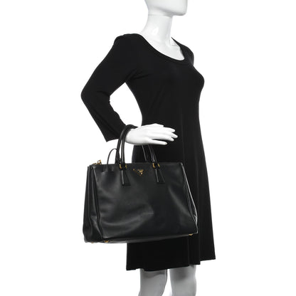 Prada Saffiano Large Galleria Double Zip Tote Black 2 of 8