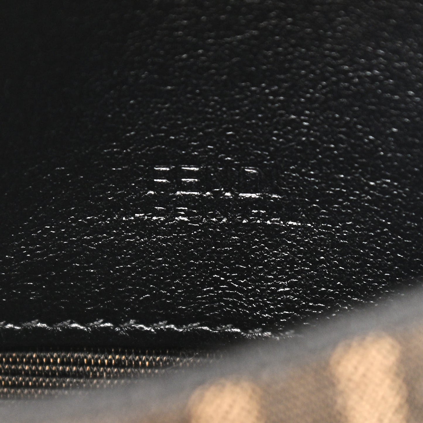 Fabric Jacquard FF 1974 Nano Baguette Charm Tobacco Moro Black
