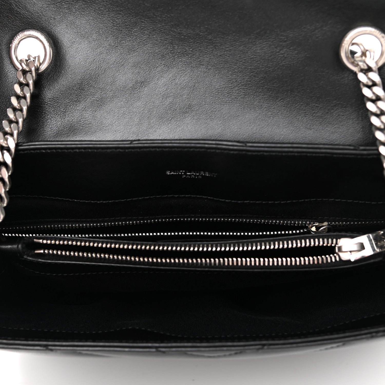 Saint Laurent Calfskin Y Quilted Monogram Medium Loulou Chain Satchel Black 6 of 12