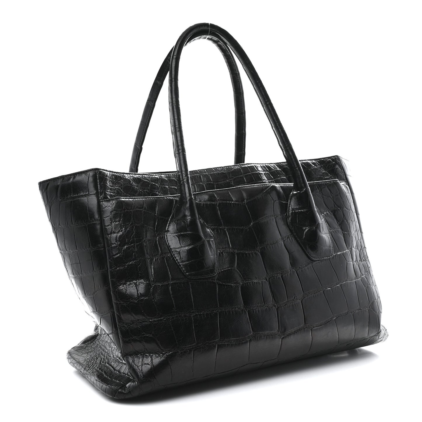 Alligator Executive Cerf Shopper Tote Black