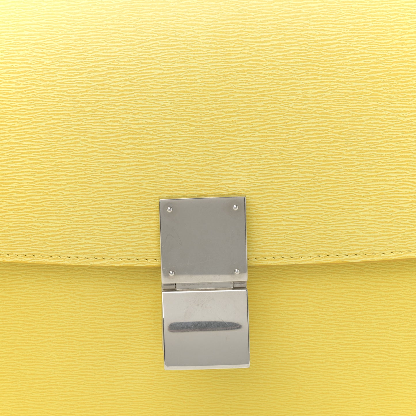 Liege Calfskin Medium Classic Box Flap Bag Fluo Yellow
