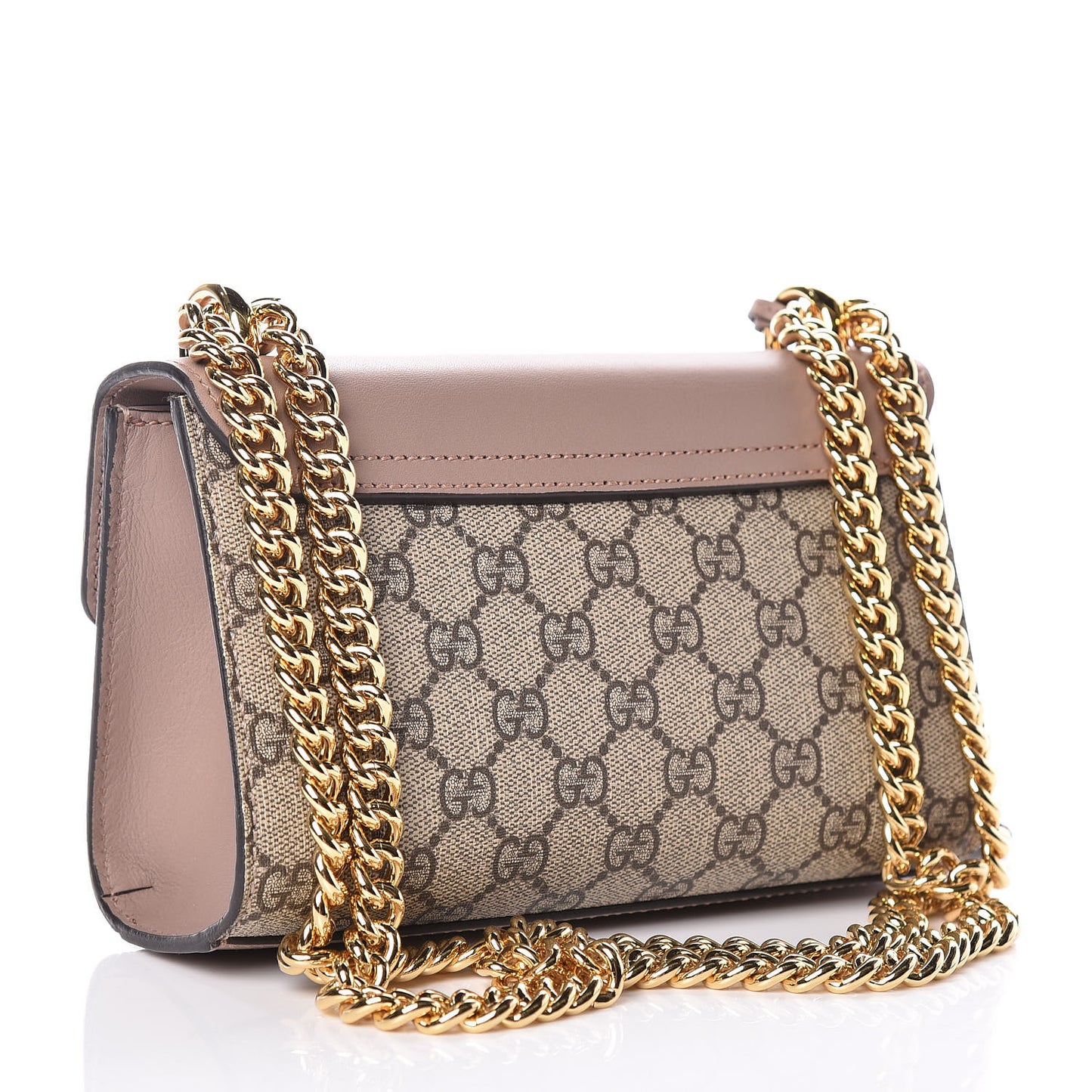 GG Supreme Monogram Studded Small Padlock Shoulder Bag Porcelain Rose