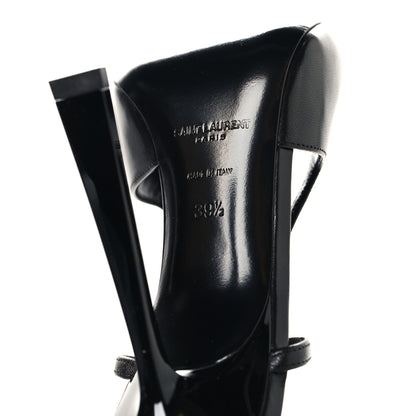 Saint Laurent Smooth Calfskin Jeanne 110 Slingback Pumps 39.5 Black 8 of 9