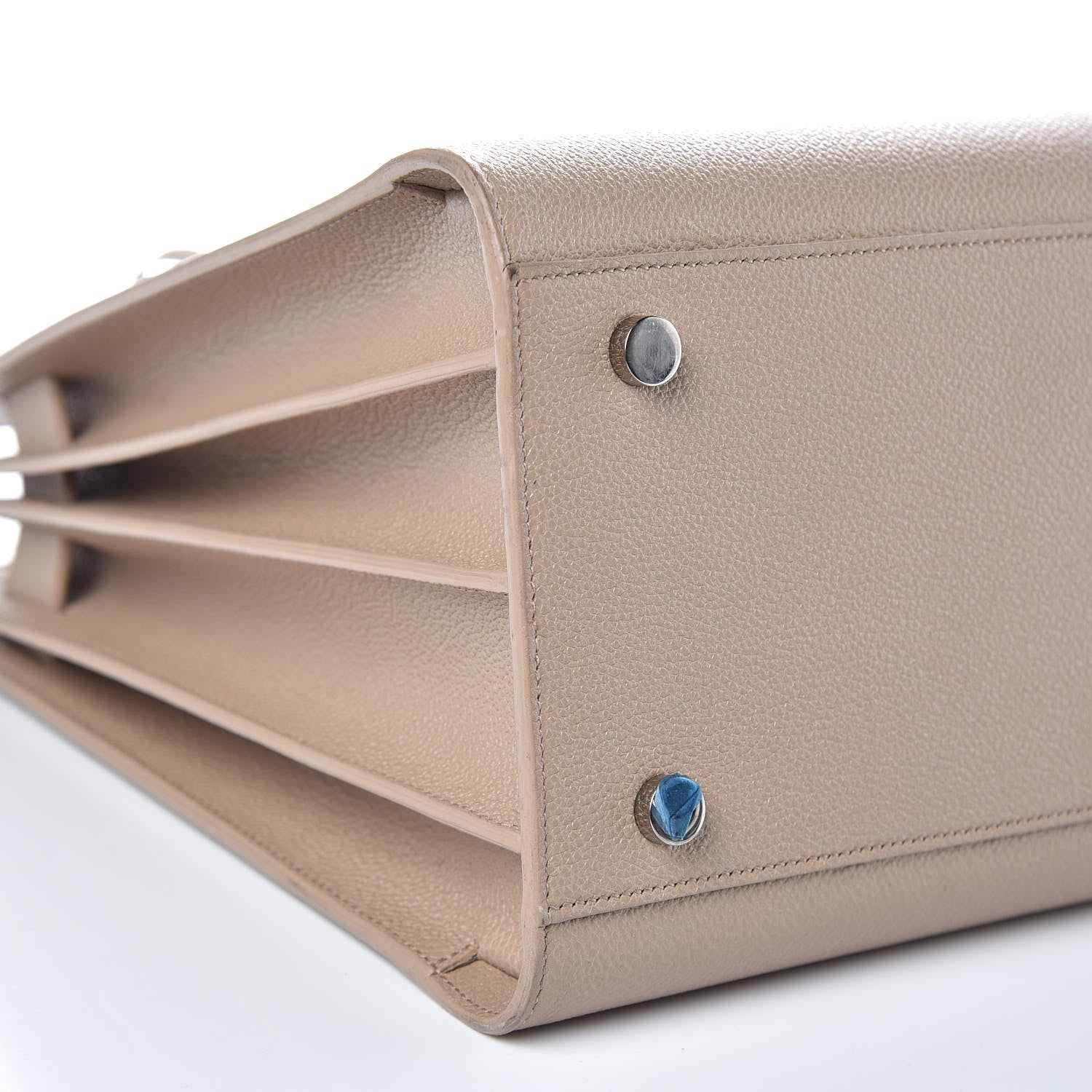 Saint Laurent Grained Calfskin Small Sac De Jour Dark Beige 7 of 13