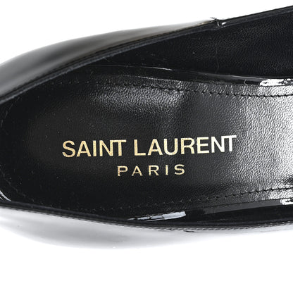 Saint Laurent Vernice Chiffon Opyum 110 Pumps  37.5 Black Gold 8 of 11