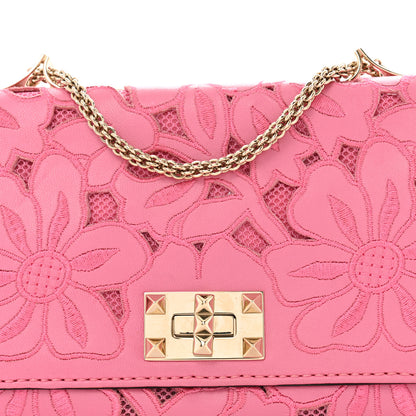 Valentino Garavani Nappa Lace Girello Flap Pop Fuxia 8 of 14