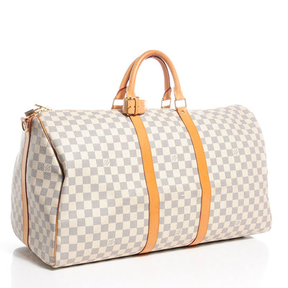 Louis Vuitton Damier Azur Keepall Bandouliere 55 3 of 7