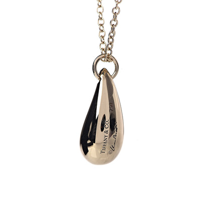 Tiffany 18K Yellow Gold 12mm Elsa Peretti Teardrop Pendant Necklace 7 of 7