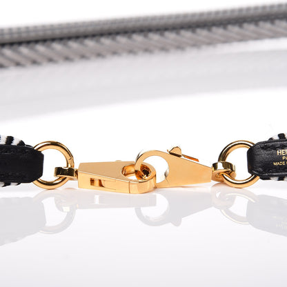 Hermes Toile Swift 25mm Sangle Cavale Shoulder Strap Black Ecru 3 of 5