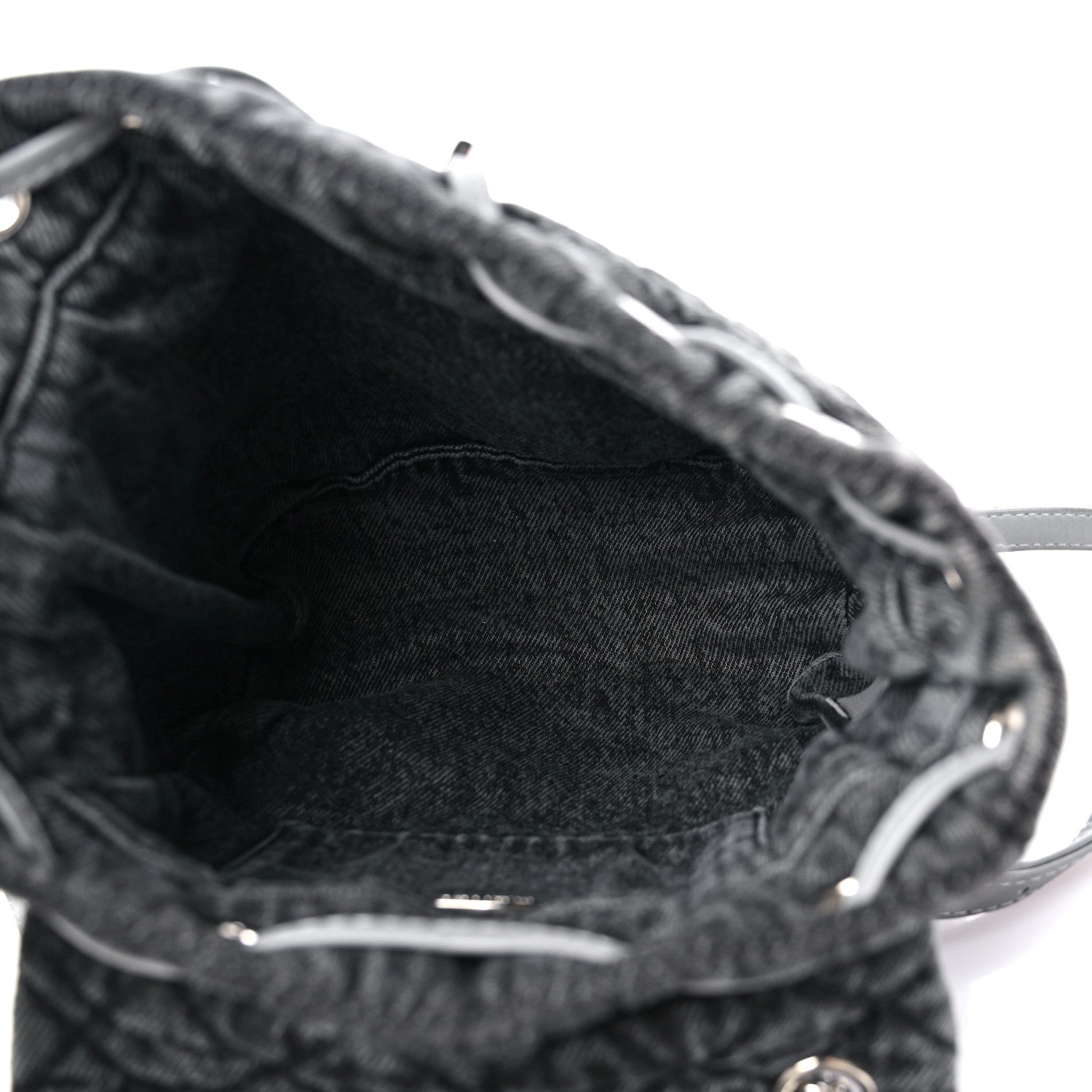 Chanel Washed Denim Quilted Denimpression Backpack Lilac Black 5 of 9