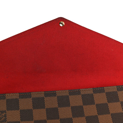 Louis Vuitton Damier Ebene Pochette Felicie Chain Wallet 9 of 10